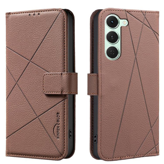 Geometric Pattern RFID Leather Phone Case, For Tecno Spark 40 4G, For Tecno Pova 7 Ultra 5G, For Tecno Camon 40 Pro 4G, For Tecno Pop 9 5G / Spark 30C 5G  