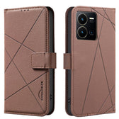 Geometric Pattern RFID Leather Phone Case, For vivo Y35 4G / Y22S, For vivo Y21 / Y21S / Y33S, For vivo Y27 4G  