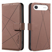 Geometric Pattern RFID Leather Phone Case, For iPhone 16e, For iPhone 16 Pro Max, For iPhone 16 Pro, For iPhone 16 Plus  