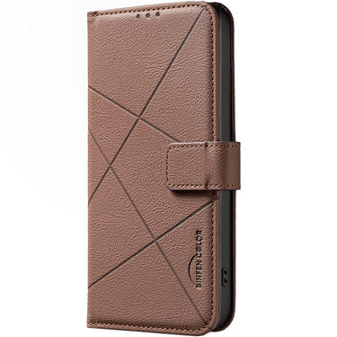 Geometric Pattern RFID Leather Phone Case, For iPhone 17 Pro Max, For iPhone 17 Pro, For iPhone 17, For iPhone Air  
