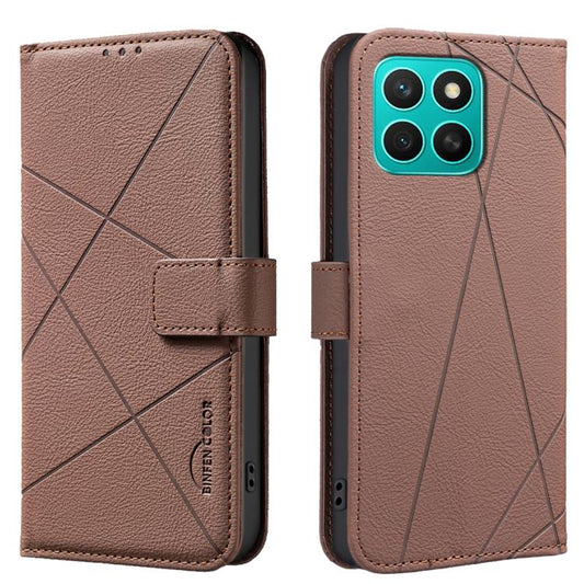 Geometric Pattern RFID Leather Phone Case, For Honor 300 Pro 5G / 300 Ultra 5G, For Honor 300, For Honor X5B, For Honor X7C / 200 Smart  