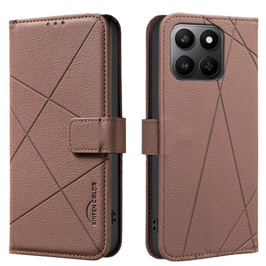 Geometric Pattern RFID Leather Phone Case, For Honor 400 Lite Global, For Honor 400 Global 156.5mm, For Honor X8C, For Honor X9C 5G / Magic7 Lite  