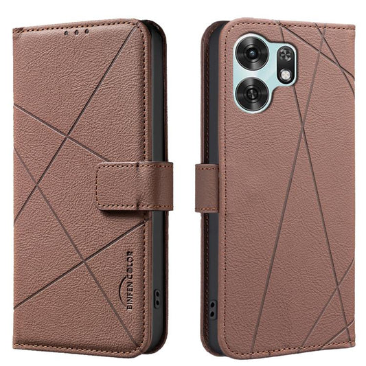 Geometric Pattern RFID Leather Phone Case, For Honor X5c 4G / X5c Plus, For Honor X9d 5G / X70 5G, For Honor X7d 5G, For Honor 400 Pro Global 160.8mm  