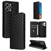 Cubic Grid Texture Flip Leather Phone Case, For Redmi A1+, For Redmi A1 2022, For Redmi Note 10 JE, For Redmi Note 10T 5G  