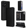 Cubic Grid Texture Flip Leather Phone Case, For Redmi Note 12 4G Global, For Redmi Note 12 Turbo 5G, For Redmi Note 12 Pro+ 5G Global, For Redmi Note 12 Pro 5G Global  