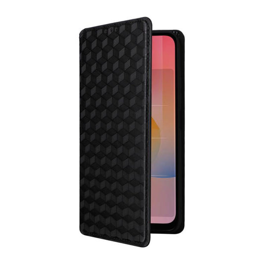 Cubic Grid Texture Flip Leather Phone Case, For Redmi A5 4G 173.3mm, For Redmi A5 4G 171.7mm / Xiaomi Poco C71, For Redmi Note 14 4G 164.84mm, For Redmi Turbo 4 Pro 5G  