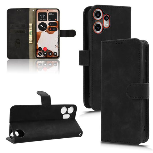 Skin Feel Magnetic Flip Leather Phone Case For Nothing Phone 3a  