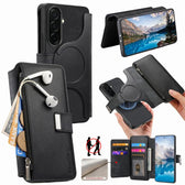 CaseNeo MagSafe RFID Anti-theft Zipper Wallet Retro Leather Phone Case, For Galaxy S26+ 5G, For Galaxy S26 Ultra 5G, For Galaxy S26 5G, For Galaxy S25 FE 5G  