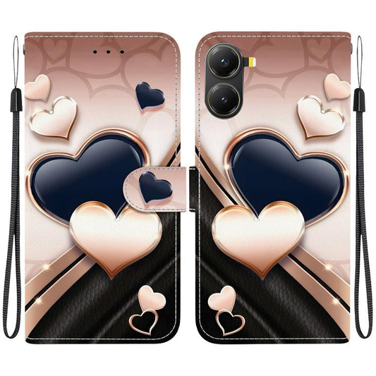 Crystal Texture Colored Drawing Leather Phone Case, For Redmi Note 14 4G 163.25mm, For Redmi Note 14 5G  