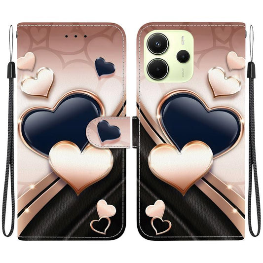 Crystal Texture Colored Drawing Leather Phone Case, For Redmi Turbo 4 / Xiaomi Poco X7 Pro, For Redmi 14C 4G / A4 5G / A3 Pro  