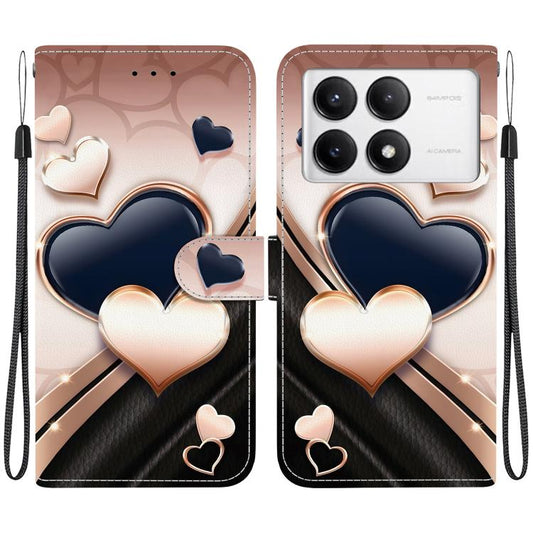 Crystal Texture Colored Drawing Leather Phone Case, For Redmi A3, For Redmi 13C 4G / 5G / Xiaomi Poco C65  