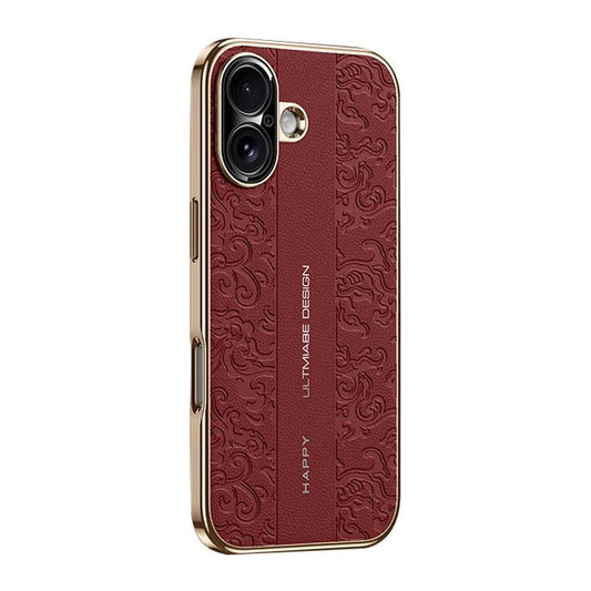 Cloud Dragon Pattern Plain Leather PC Phone Case, For iPhone 16, For iPhone 15 Pro Max, For iPhone 15 Pro, For iPhone 15, For iPhone 14, For iPhone 14 Pro  