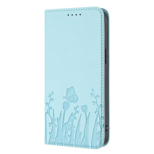 Tulips Butterfly Pattern Magnetic Vegan Leather Phone Case, For Samsung Galaxy S22 Ultra 5G, For Samsung Galaxy S22+ 5G  