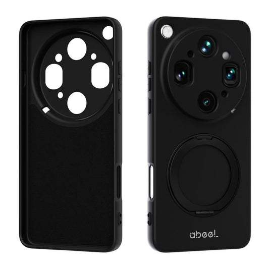 ABEEL Skin-friendly Feel Magnetic Liquid Silicone Phone Case with Holder, For OPPO Find X9 Ultra 5G, For OPPO Reno15 F 5G Global, For OPPO Reno15 Pro Max 5G Global, For OPPO Reno15 Pro 5G Global  