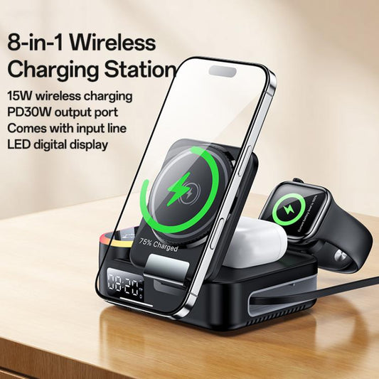 Yesido DS38 65W 8-in-1 Magnetic Wireless Charging Station with Telescopic Cord, DS38  