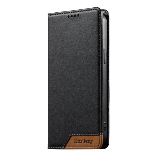 Dierfeng Splicing Strong Magnetic RFID Vegan Leather Phone Case, For Xiaomi Poco M7 5G, For Xiaomi 15 Ultra, For Xiaomi Poco X7 Pro / Redmi Turbo 4, For Xiaomi 15 Pro  