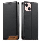 Dierfeng Splicing Strong Magnetic RFID Vegan Leather Phone Case, For iPhone 13 mini, For iPhone 12 / 12 Pro, For iPhone 12 Pro Max, For iPhone 12 mini  