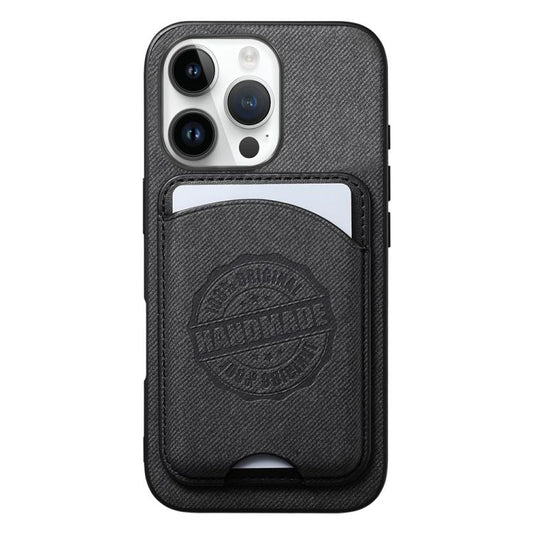 Twill Texture Vegan Leather Magnetic Phone Cover with Detachable Card Holder, For iPhone 14 Pro, For iPhone 14 Pro Max, For iPhone 13 Pro Max  