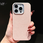 Wool Linen Fabric Full Coverage Magnetic Phone Case, For iPhone 16 Pro Max, For iPhone 16 Pro, For iPhone 16 Plus, For iPhone 16  