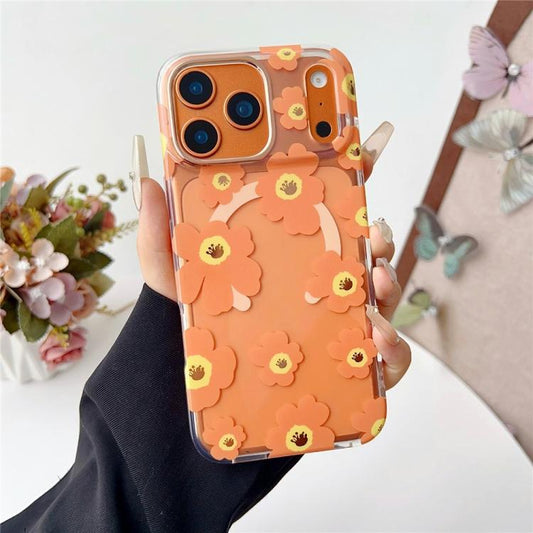 Floral Pattern TPU + PC Magnetic Phone Case, For iPhone 17 Pro Max, For iPhone 17 Pro, For iPhone 17, For iPhone 16 Pro Max  