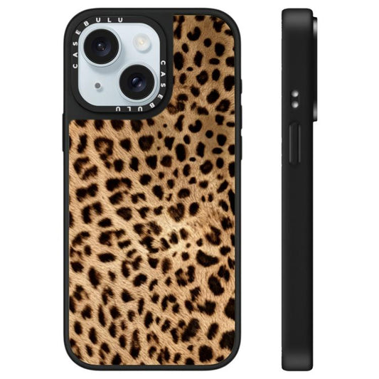 Stars Leopard Series Pattern Mirror Phone Case, For iPhone 15 Plus, For iPhone 15  