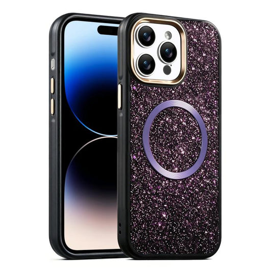 Glitter Airbag Shockproof Magnetic Phone Case, For iPhone 14 Pro Max, For iPhone 13 Pro Max, For iPhone 13 Pro  