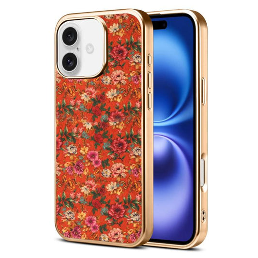 Denior Peony Series Electroplated Magnetic Phone Case, For iPhone 16 Plus, For iPhone 16, For iPhone 15 Pro Max, For iPhone 15 Pro, For iPhone 15 Plus / 14 Plus, For iPhone 15  
