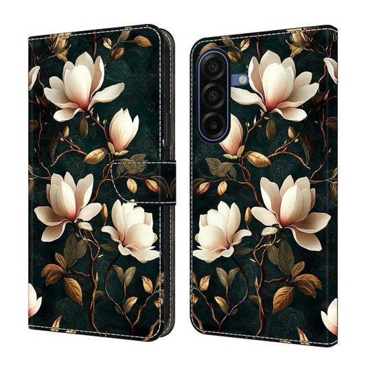 Crystal-Like Painted Vegan Leather Phone Case, For Galaxy A17 4G/5G  