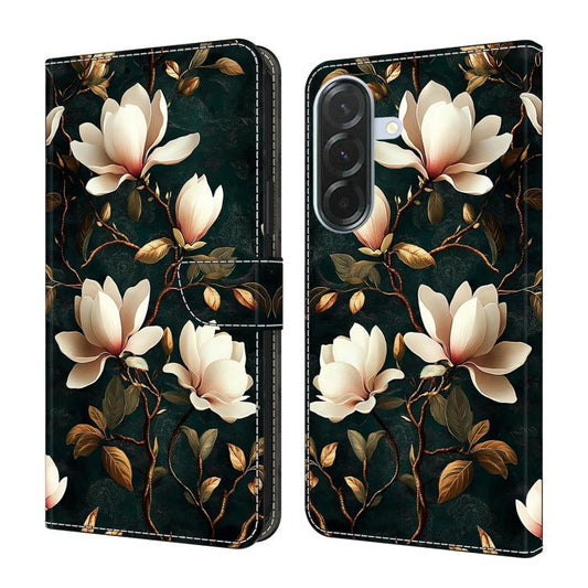 Crystal-Like Painted Vegan Leather Phone Case, For Galaxy A26 / A36 / A56 5G  