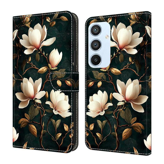 Crystal-Like Painted Vegan Leather Phone Case, For Galaxy A54 5G  