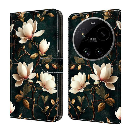 Crystal-Like Painted Vegan Leather Phone Case, For Xiaomi 17 Ultra  