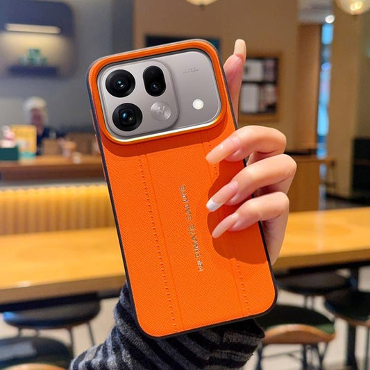 Metal Camera Lens Frame Buttons Vegan Leather Phone Case, For OPPO Find X9s Pro 5G, For OPPO Find X9 Ultra 5G, For OPPO Reno15 Pro Max 5G Global, For OPPO Reno15 Pro 5G Global, For OPPO Reno15 5G Global, For OPPO Find X9  