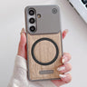 Wood Grain Magnetic PC Shockproof Phone Case, For Samsung Galaxy A57 5G, For Samsung Galaxy A56 5G / A36 5G / A37 5G, For Galaxy A55 5G / A35 5G  
