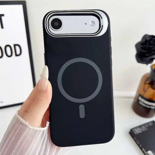 Liquid Silicone Magnetic Phone Case with Lens Frame Holder, For iPhone Air, For iPhone 16 Pro Max, For iPhone 16 Pro  