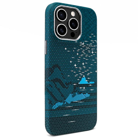 Kevlar Texture Water Sticker Magnetic Phone Case, For iPhone 15 Pro, For iPhone 15, For iPhone 14, For iPhone 14 Pro, For iPhone 14 Pro Max  