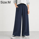High-Waisted Wide-Leg Women Pants  M / Navy Blue