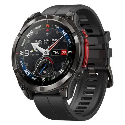 Zeblaze Stratos 4 Pro Rugged Outdoor GPS Smart Watch 1.43 inch Screen 5 ATM & IP69K Built-in Flashlight  