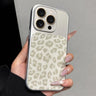 Large Window Full Coverage Glitter Leopard Print Phone Case, For iPhone 15 Pro Max, For iPhone 15 Pro, For iPhone 15 Plus, For iPhone 15  