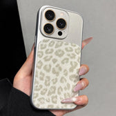 Large Window Full Coverage Glitter Leopard Print Phone Case, For iPhone 13 Pro Max, For iPhone 13 Pro, For iPhone 13  