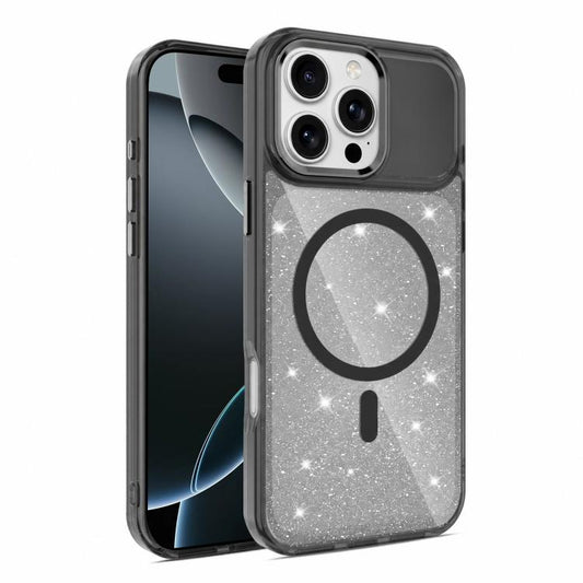 Luxury Glitter TPU + PC Magnetic Phone Case, For iPhone 16 Pro Max, For iPhone 16 Pro, For iPhone 16 Plus, For iPhone 16  