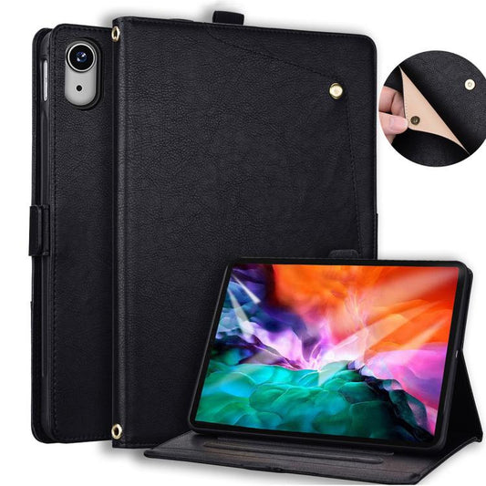Front Pocket Business Vegan Leather Smart Tablet Case, For iPad Air 13 2026 / 2025 / 2024, For iPad Air 11 2026 / 2025 / 2024, For iPad Pro 13 2025 / 2024, For iPad Pro 11 2025 / 2024, For iPad 2025 / 2022, For iPad mini 2024 / mini 6  