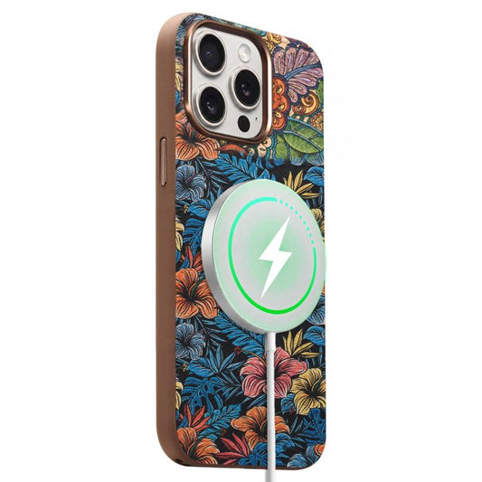 Denior Vintage Boho Embroidery Style Magnetic Protective Phone Case, For iPhone 14 / 13, For iPhone 14 Pro, For iPhone 14 Pro Max  