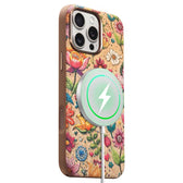 Denior Vintage Boho Embroidery Style Magnetic Protective Phone Case, For iPhone 16 Pro Max, For iPhone 16 Pro, For iPhone 15 Pro Max, For iPhone 15 Pro  