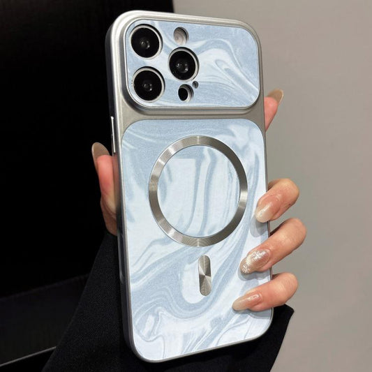 Water Ripple PC Magnetic Vegan Leather Phone Case, For iPhone Air, For iPhone 16 Pro Max  