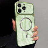Water Ripple PC Magnetic Vegan Leather Phone Case, For iPhone 15 Pro, For iPhone 15 Plus  