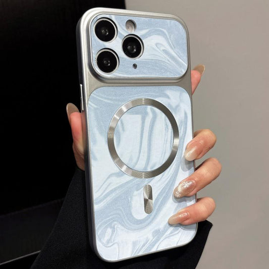 Water Ripple PC Magnetic Vegan Leather Phone Case, For iPhone 15 Pro, For iPhone 15 Plus  