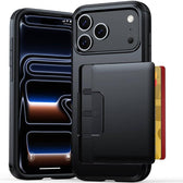 Sliding Card Slot PC Hybrid TPU Phone Case, For iPhone 18 Pro, For iPhone 18 Pro Max, For iPhone 17e / 16e  