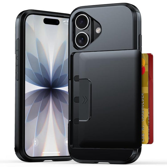 Sliding Card Slot PC Hybrid TPU Phone Case, For iPhone 13 Pro Max / 12 Pro Max  
