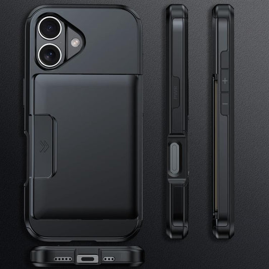 Sliding Card Slot PC Hybrid TPU Phone Case, For iPhone 13 Pro Max / 12 Pro Max  