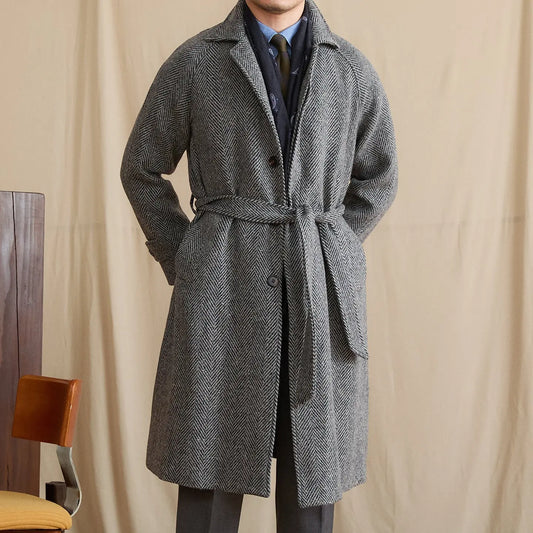 Elegant High-grade Mid-length Loose Lapel Wool Coat Woolen  